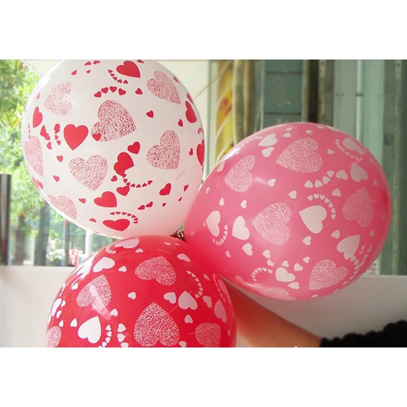 

3.2 g12 inch circular Balloon printing love Valentine's Day wedding room wedding car decorated birthday party