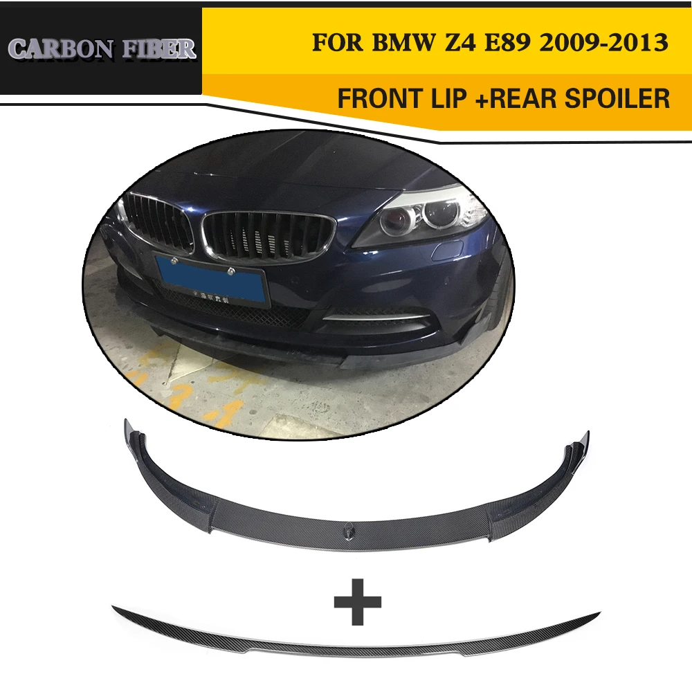 Carbon fiber Front Bumper Lip Chin Rear Trunk Spoiler Wing For BMW E89