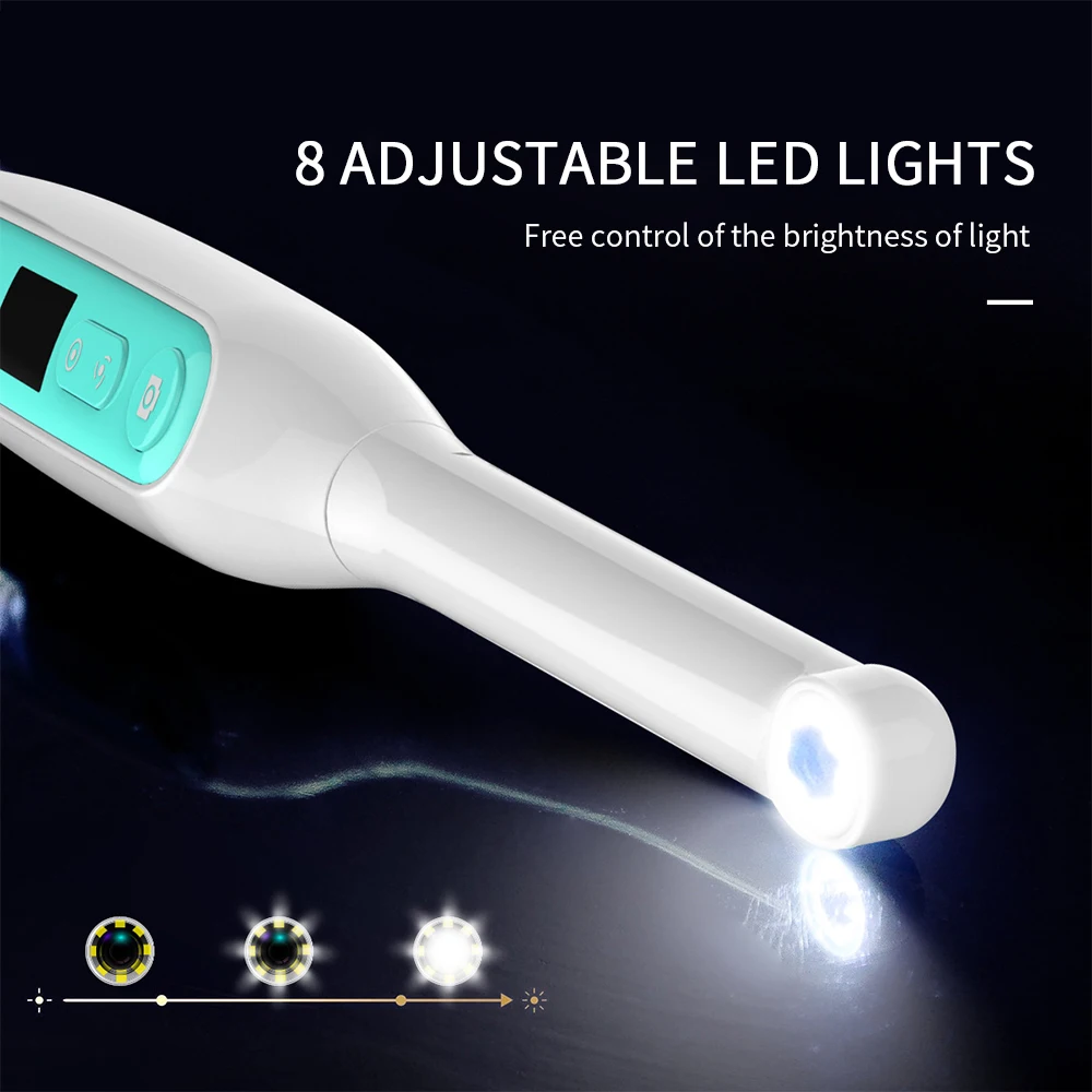 Kopen Draadloze Wifi Orale Tandheelkundige Endoscoop 8 verstelbare led verlichting Intraoral Camera HD Video Voor ios android Tanden Inspectie endoscoop