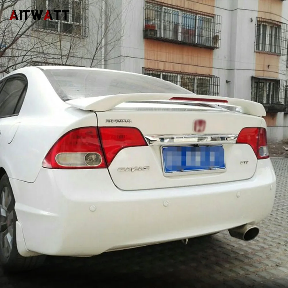 

Exterior Rear Trunk Wing Spoiler ABS Plastic Unpainted Primer Color Decoration Fit For Honda Civic 2006 2007 2008 2009 2010 2011