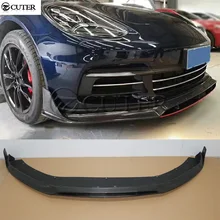 Newest 971 carbon fiber car Front Bumper Lip Spoiler for Porsche Panamera 971 body kit
