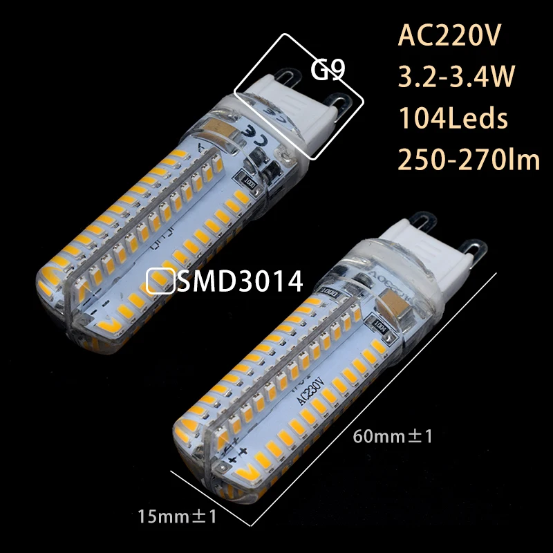 Lkltfx 3 Вт 2 1 Вт G9 G4 светодиодный SMD3014 48 60 Светодиодный S 220V 12V g 9 Точечный светильник светодиодный светильник вниз светильник светодиодный лампы теплый белый/белый Светодиодный прожектор 24 32 104 светодиодный s - Испускаемый цвет: 104 G9