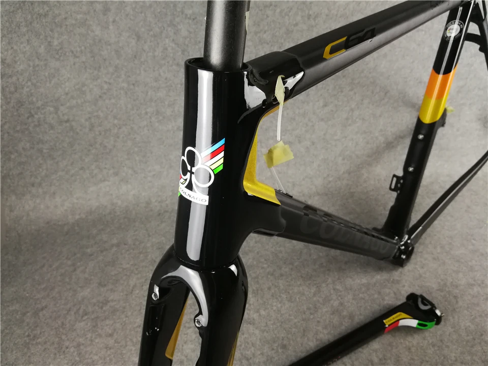 Sale Full carbon bike frame Colnago C64 carbon fiber road bicycle bike frameset Di2 Sloping black gold C64 bike frames Germany team 2 Sale Full carbon bike frame Colnago C64 carbon fiber road bicycle bike frameset Di2 Sloping black gold C64 bike frames Germany team 2