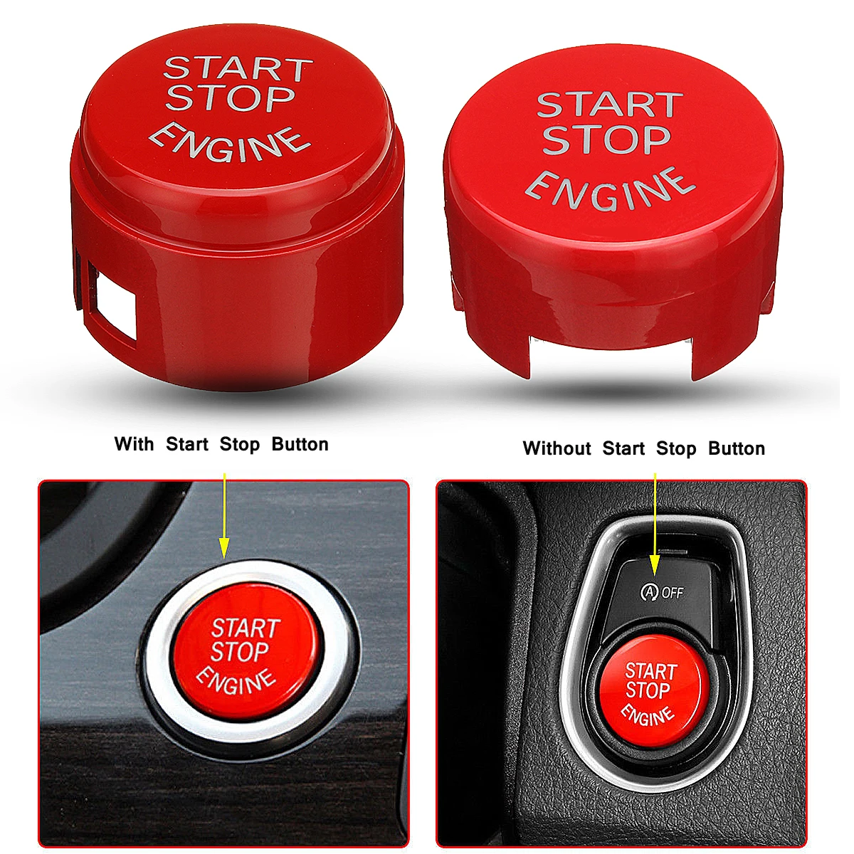

Car Engine Start Stop Button Paste Push Switch Ignition Ring for BMW F 1 2 3 4 5 6 7 Series X1 X3 X4 X5 X6 F20 F21 F30 F3