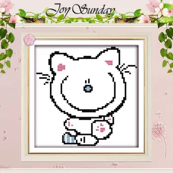 

Little cat patterns counted Cross Stitch 11CT 14CT Cross Stitch Set Wholesale DIY Cross-stitch Kit Embroidery Needlework