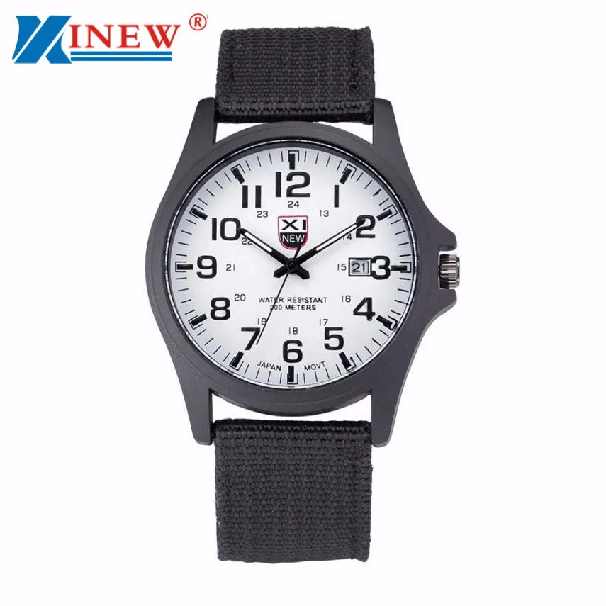 

Luxury Men Watch Fashion Casual Males Date Clock Wrist Watches Canvas Band Military Men Sports Quartz Wrist Watch montre homme