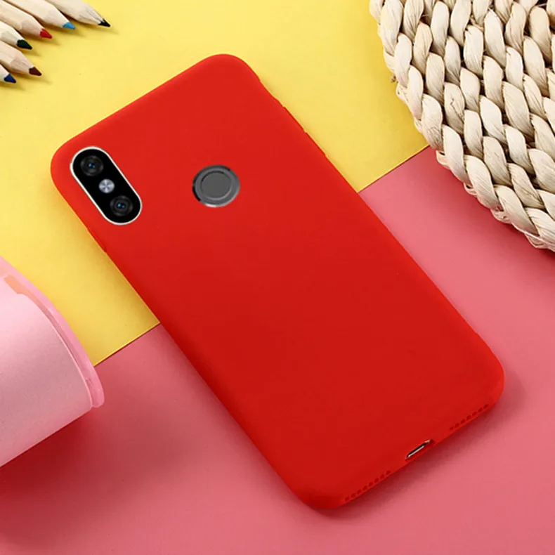 Чехол для Xiaomi Redmi Note 6 Pro, чехол-бампер, мягкий чехол из ТПУ, чехол конфетного цвета для Xiaomi Redmi Note 6, защитный чехол - Цвет: 9