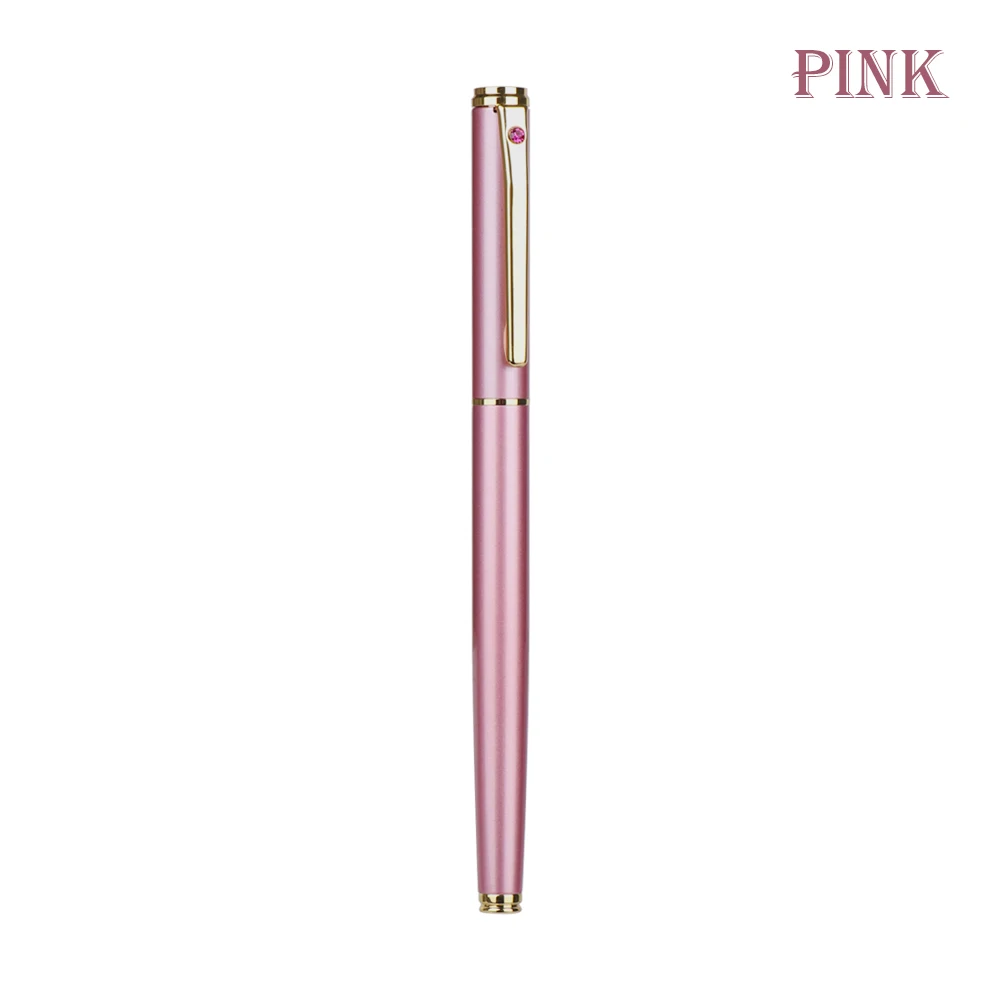 1 шт. высокое качество металлический фонтан элегантный ручка для письма мм 0,38 мм чернила школьные и офисные канцелярские принадлежности - Цвет: pink