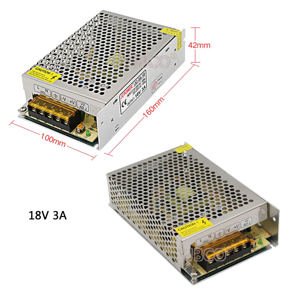 Регулируемый импульсный источник питания DC18V 2A/3A/5A/10A/20A переключатель трансформатора AC110V 220 V к DC 18 v для светодиодной ленты с ЧПУ