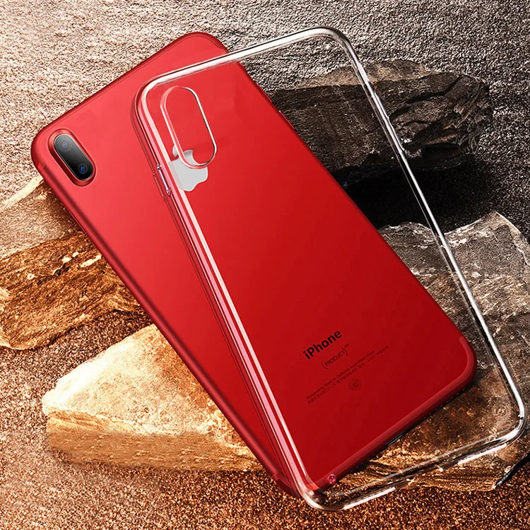 Для iphone 6S 7 8 Plus задняя крышка для iPhone X anti-пожелтение прозрачный мягкий