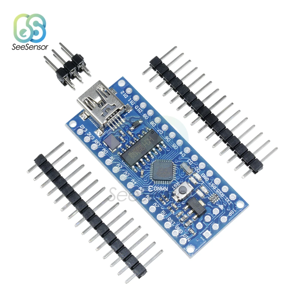 Nano V3.0 3,0 ATmega168 CH340G CH340 Mini USB UART интерфейсная плата микроконтроллер модуль 3,3 V 5V микроконтроллер для Arduino