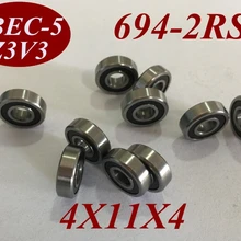 10 шт. 694RS 694RZ 694 2RS 694 2RZ 694-2RS 4X11X4 мм 4*11*4 мм миниатюрный вал ролика двигатель глубокий паз шарикоподшипник инструменты