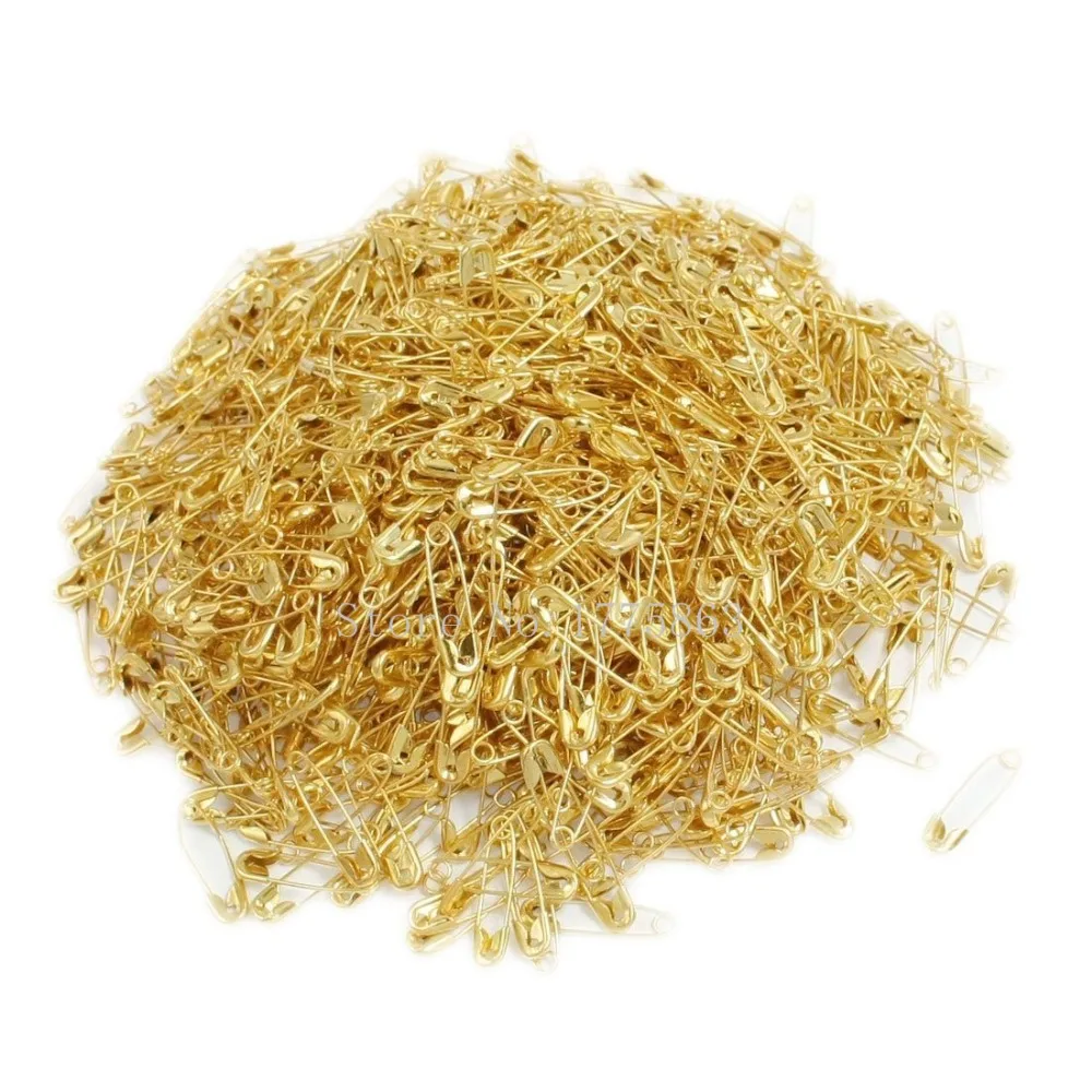 Small Tiny Gold Metal Steel Mini Safety Pins 2cm 20mm AA7681 100Pcs sewing pins