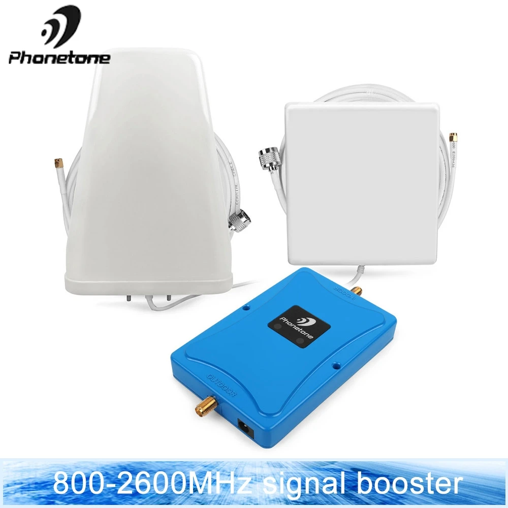 

GSM Repeater 800 2600MHz Band 20/7 4G LTE 800 Signal Repeater Cellular Signal Booster 70dB Mobile Phone Amplifier Kit For Europe