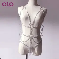 Оло Экзотические одежда секс эротическое белье ролевая металлической цепью облегающий костюм игрушки для Для женщин Экзотические наборы