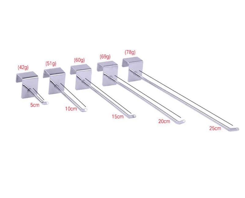 200 шт/партия Dia.5.8mm полка для супермаркетов крюк выставочный дисплей крюк подходит для квадратных труб