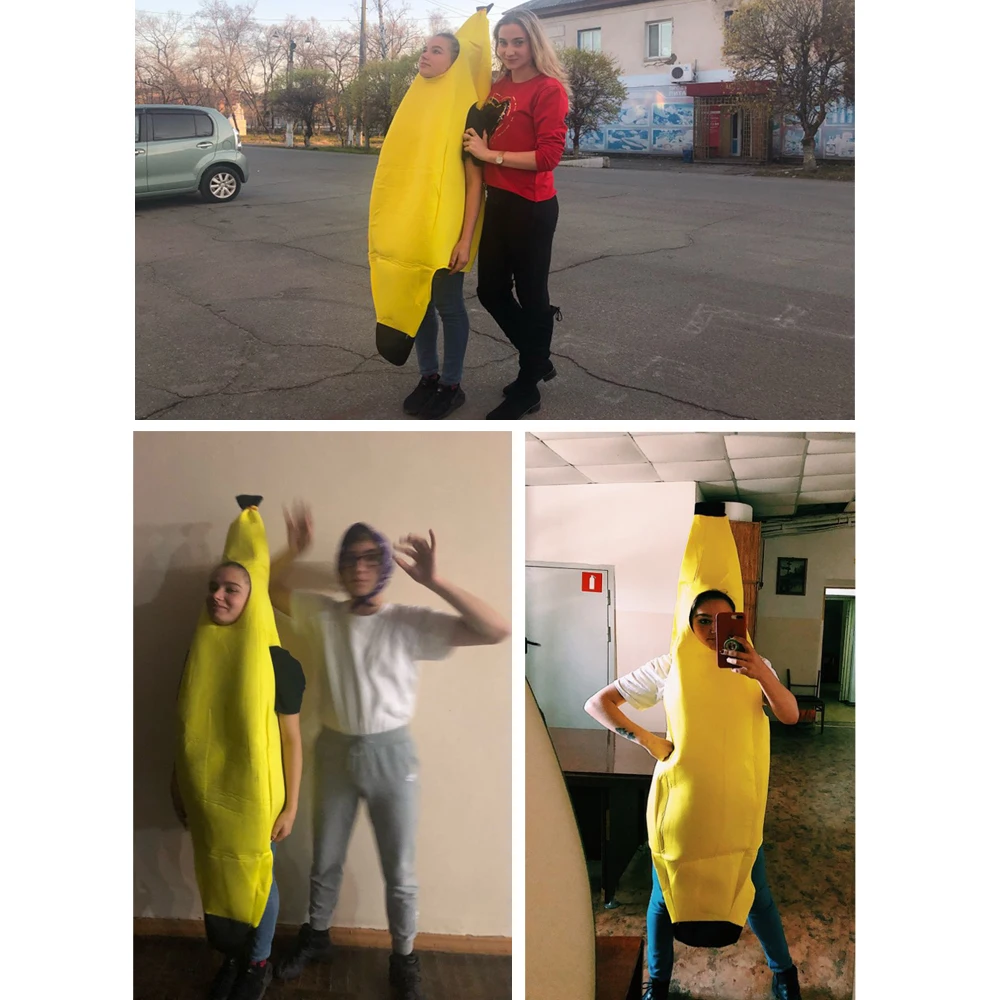 Новинка Хэллоуин сцена Забавный сексуальный фруктовый банан костюм бруски