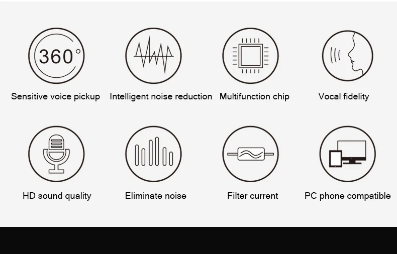 Конденсаторный настольный микрофон USB 3,5 AUX HD с шумоподавлением и функцией шумоподавления всенаправленный микрофон для телефонных звонков