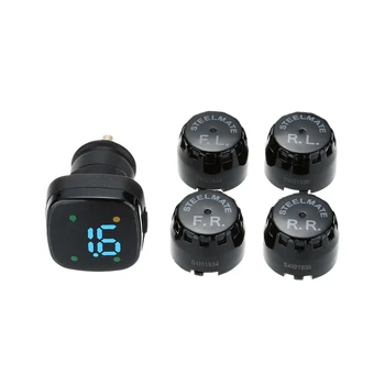 

Profesional TPMS TP-76 Tire Pressure Monitoring System LED Cigarette Lighter External Sensors Car Accessories
