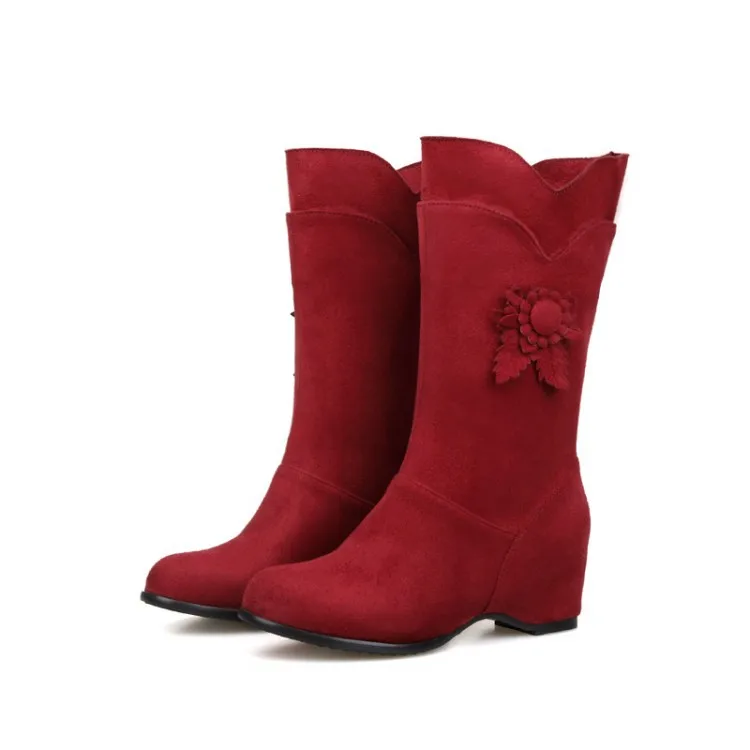 Женские сапоги до середины икры в летнем стиле; botas masculina zapatos botines mujer chaussure femme; HQ101 - Цвет: Красный