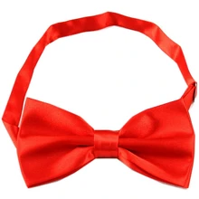 1 предмет для взрослых регулируемый галстук-бабочка из сатина одноцветная бабочка на шею с красным бантом Галстуки Для Свадьба жениха Вечерние BT01