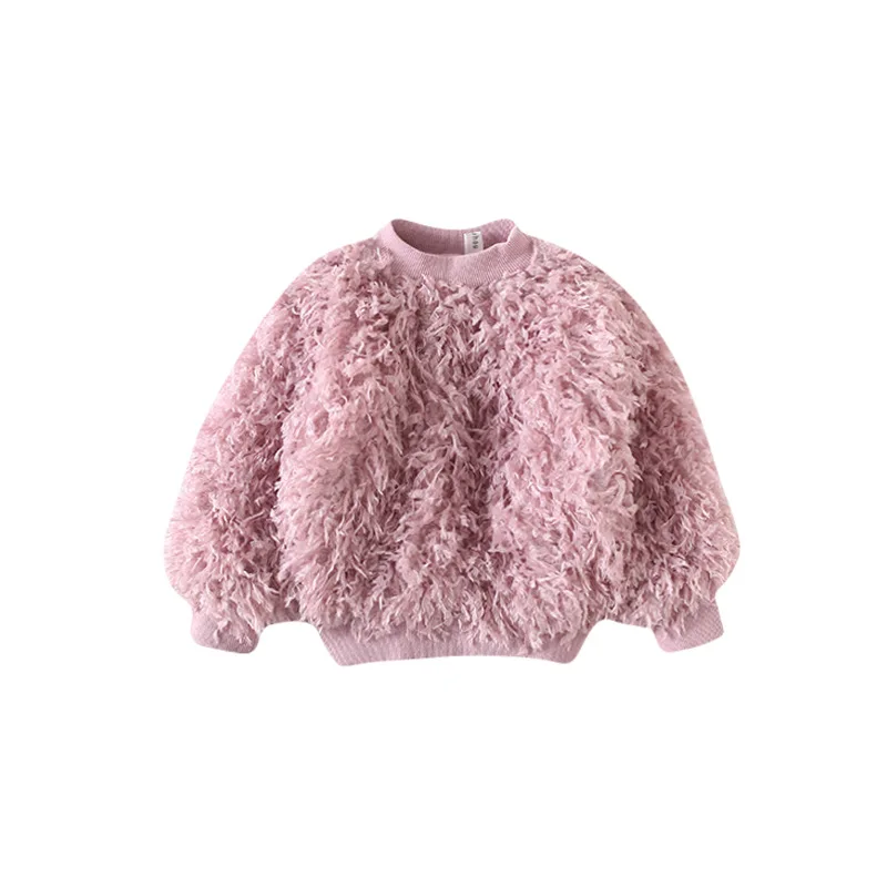 Осенне-зимние топы для маленьких девочек; теплый свитер; футболки с длинными рукавами и кисточками для девочек; детская одежда из плотного хлопка