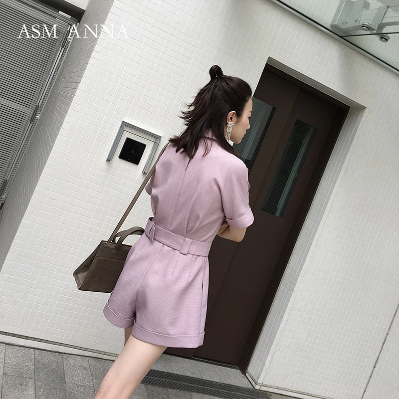 2018 Summer New Style Embroidered Pleated Women Jumpsuits Women Romper in Black 3189