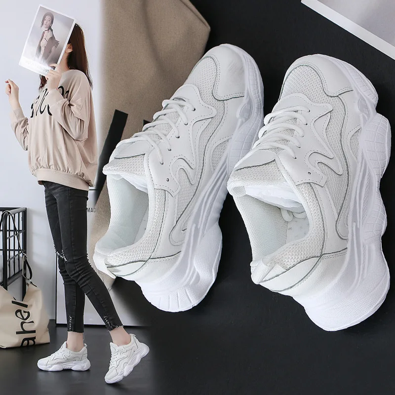

Spring casual shoes 2019 New Women's sports Shoes Old Dad Shoes Women's Thick-soled sneakers Single Shoes MS-48