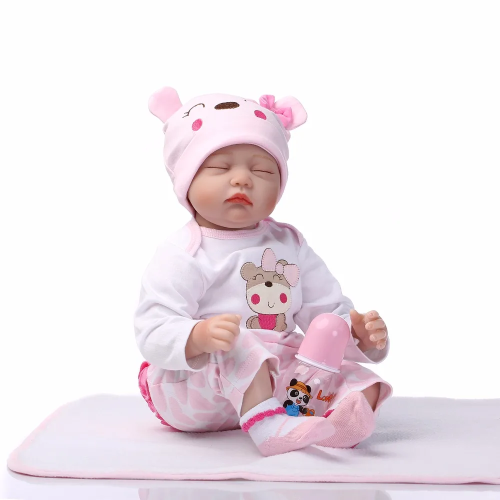 

NPKCOLLECTION 22Inch Reborn Baby Doll Realistic Soft silicone Reborn Babies Girl Adorable Bebe Kids Brinquedos boneca Toys