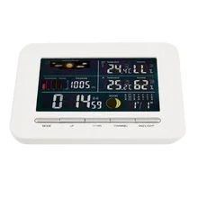 Wireless Professional Weather Station Indoor Outdoor font b Thermometer b font Humidity Colorful Display Screen Weather