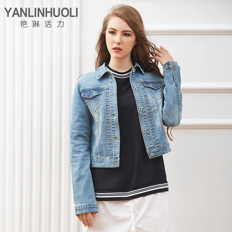 YANLINHUOLI Fashion Jeans Jacket Women 