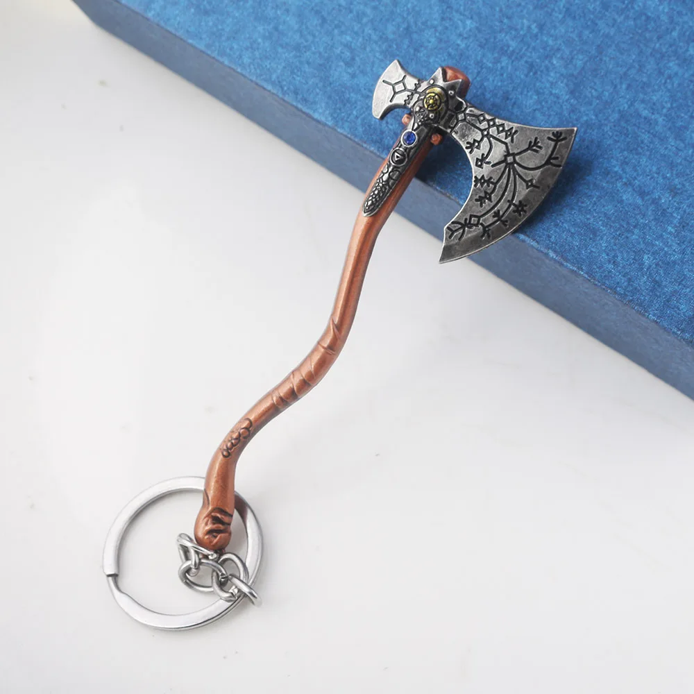 

God of War 4 Leviathan Key Chain Kratos Axe Charm Pendant Car Game Jewelry Action Figure Cosplay Toys