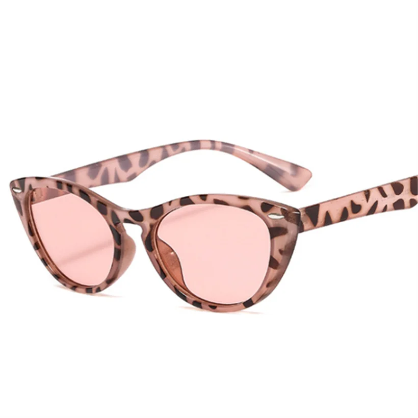 YOOSKE Винтажные Солнцезащитные очки "кошачий глаз" для женщин, модные брендовые дизайнерские солнцезащитные очки 90 s, солнцезащитные очки Ladeis, очки, Оттенки UV400 - Цвет линз: Розовый
