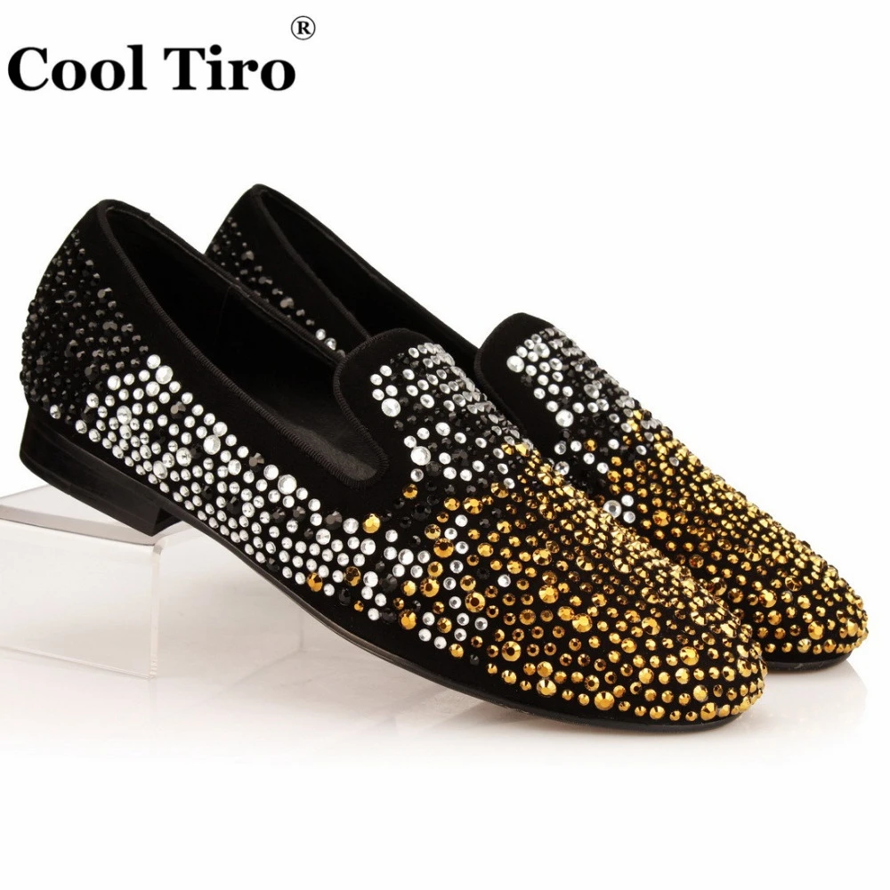 black and gold mens loafer shoes