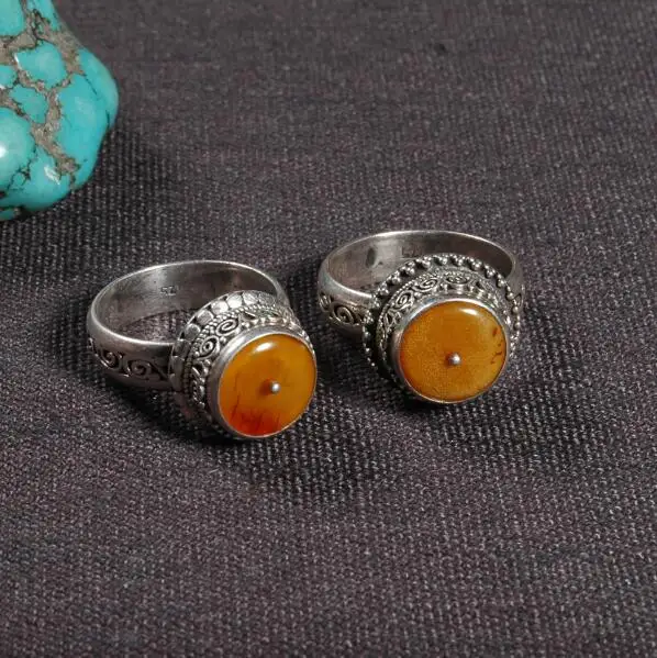 

#8 #9 Handmade Nepalese 925 Silver Ring Tibetan 925 Sterling Silver Ring Silver Mila Bohemia Ring