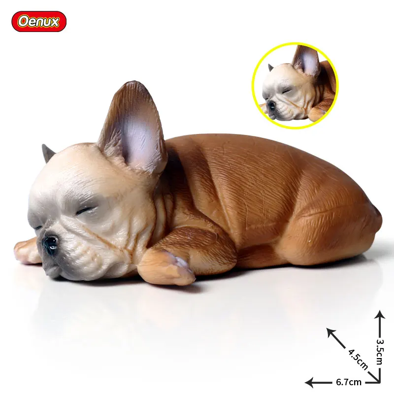 Фигурка французского бульдога Oenux Baby милая фотофигурка животного из ПВХ для сна