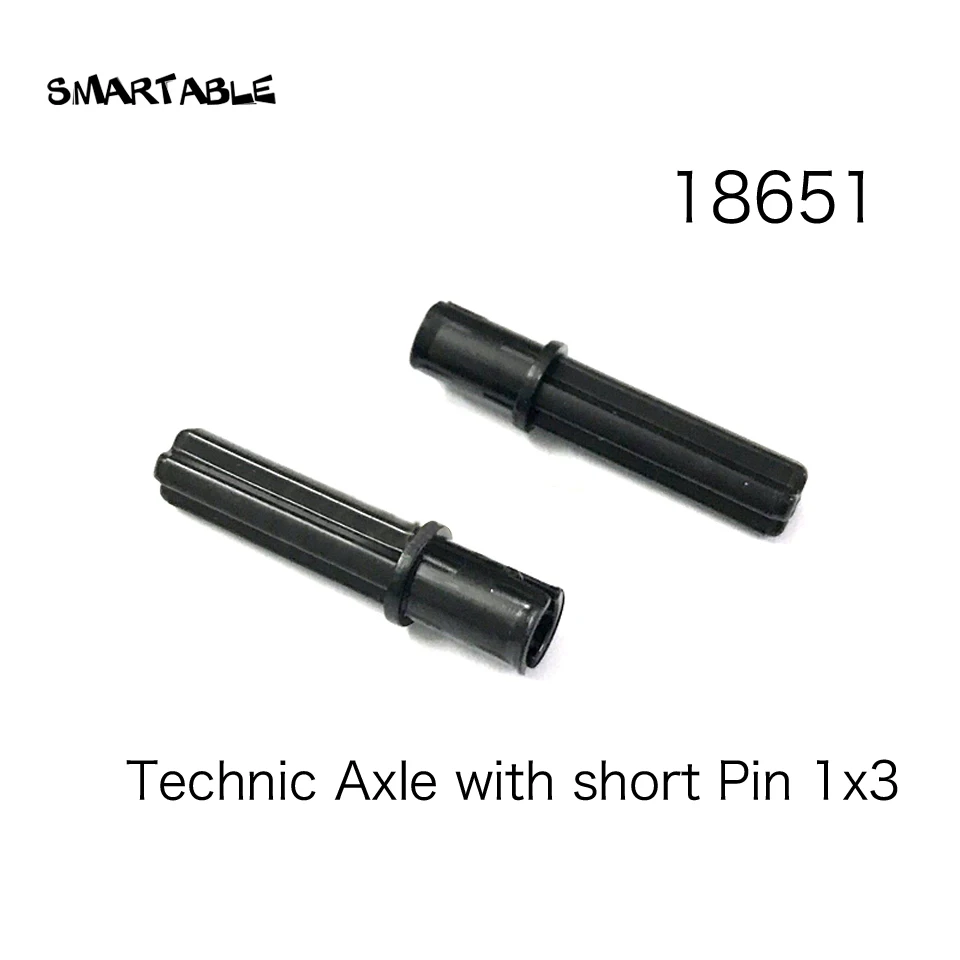 

Smartable MOC Technic Axle with short Pin 1x3 block parts set creative Toys Compatible technic 18651 100pcs/lot
