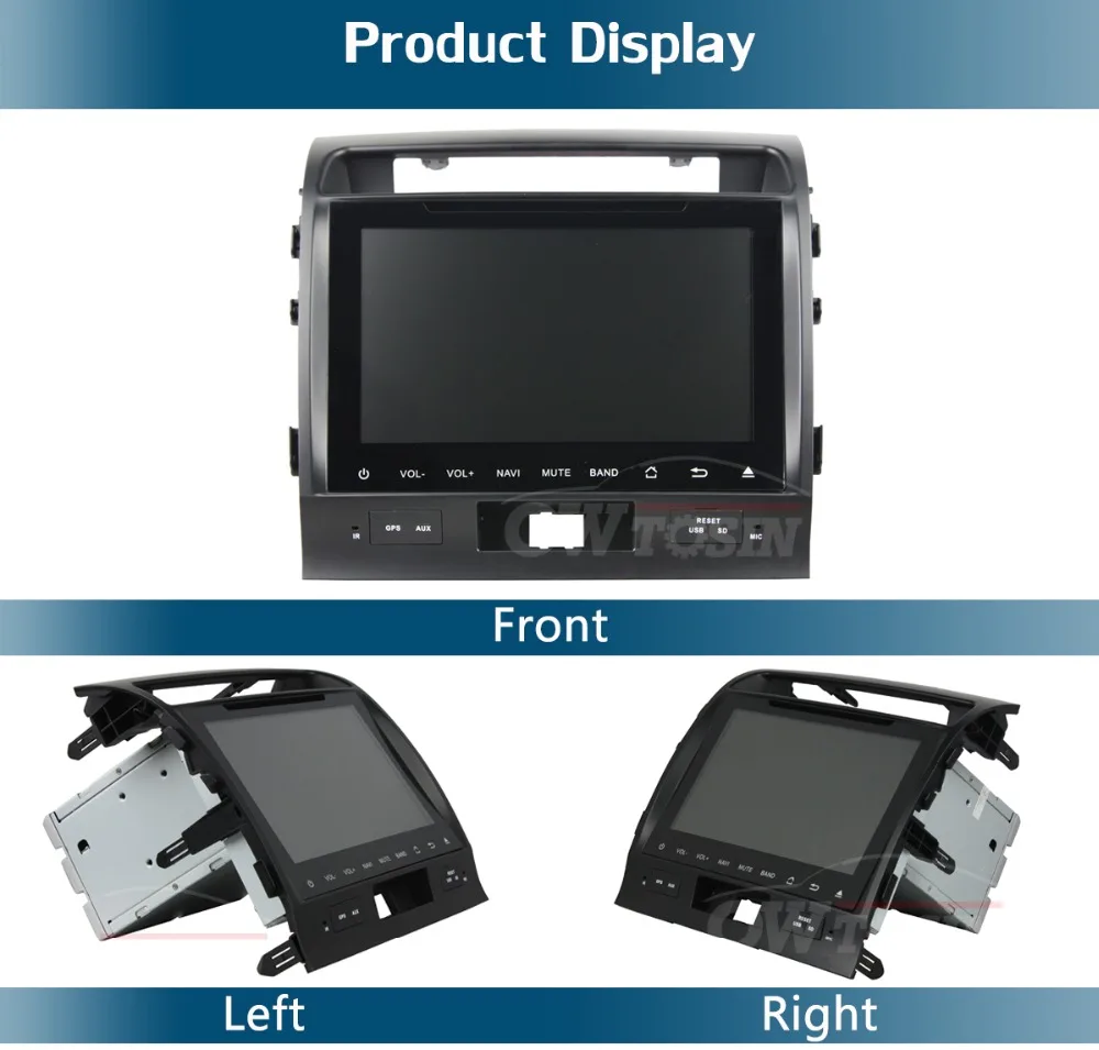 Perfect 9" IPS 8 Core 4G RAM+64G ROM Android 9.0 Car DVD Radio GPS For Toyota Land Cruiser LC200 2007-2015 DSP CarPlay Parrot BT Stereo 13