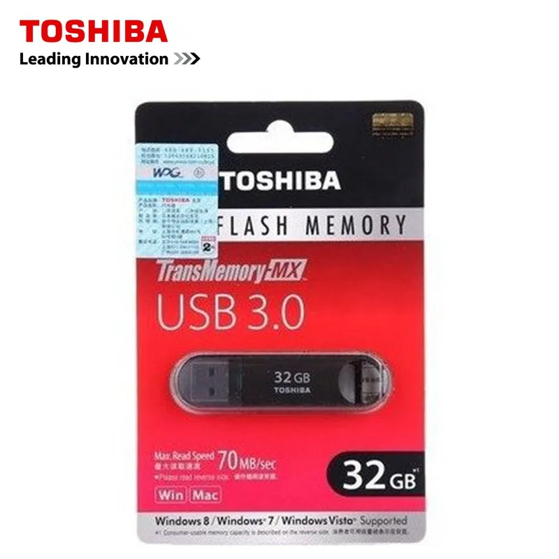 Toshiba USB флэш-накопитель USB 3.0 накопитель 64 ГБ 32 ГБ 16 ГБ флешки памяти usb stick memoria flash диск pendrives Оригинал 70 м/с