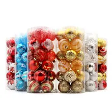 

24PCS/lot 6cm Christmas Tree Decor Ball Baubles Xmas Party Wedding Hanging Ornament Decoration Supplies Wholesale Dropshipping