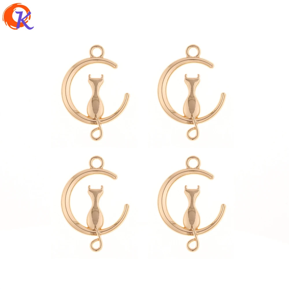 

Cordial Design 100Pcs 20*28MM Jewelry Accessories/Earring Connectors/Moon Cat Shape/Zinc Alloy/DIY/Hand Made/Earring Findings