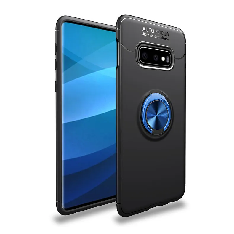 Для samsung Galaxy S10 5G чехол s 360 градусов Автомобильный Магнитный чехол для телефона для samsung Galaxy S10E S10 Plus S10 - Цвет: Black Blue