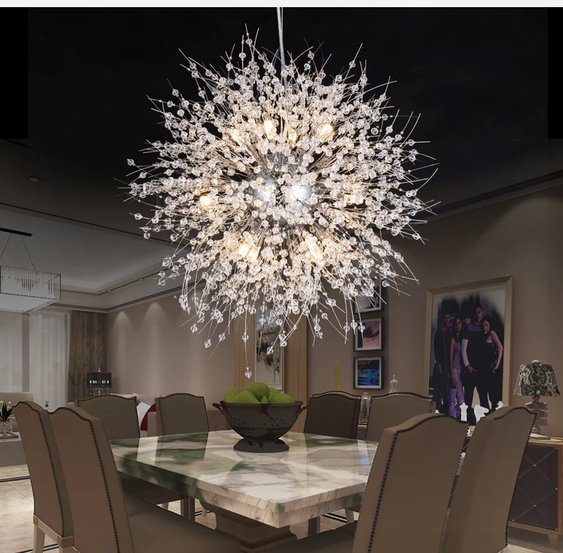 Modern Crystal Chandelier Lighting Cristal Chandeliers Lamp LED Pendant Hanging Light Lustres De Cristal Lamp Restaurant Light