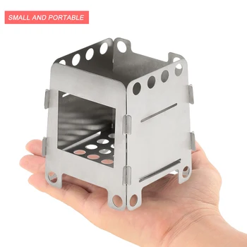 

Lixada Titanium Camping Wood Stove Portable Outdoor Folding Wood Burning Stove for Backpacking Survival Cooking Picnic Hunting