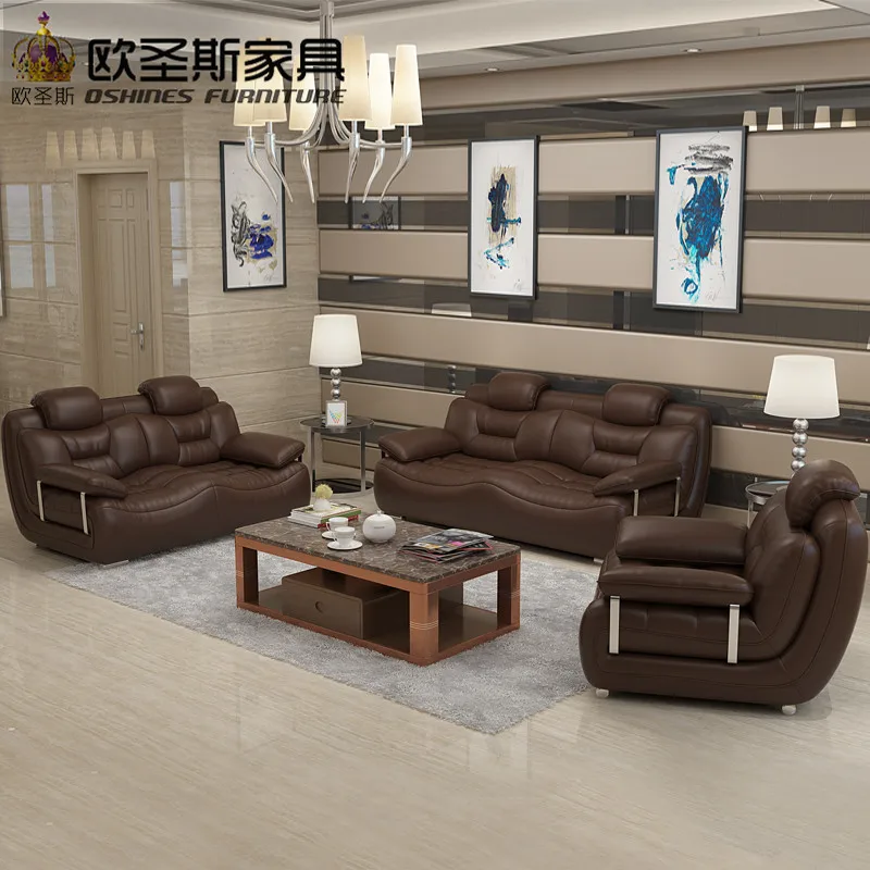 2019 New Design Italy Modern Leather Sofa Soft Comfortable 2019 New Design Italy Modern Leather Sofa Soft Comfortable Livingroom Genuine Real Set 321 Seat 663a