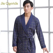 Mens Robe Cotton Long Sleeve Navy Nightgown Peignoir Bathrobe Plaid Bathrobe Bath Kimono Robe Yukata Mens Cotton Sleepwear Robes Mens Robe Cotton Long Sleeve Navy Nightgown Peignoir Bathrobe Plaid Bathrobe Bath Kimono Robe Yukata Mens Cotton Sleepwear Robes