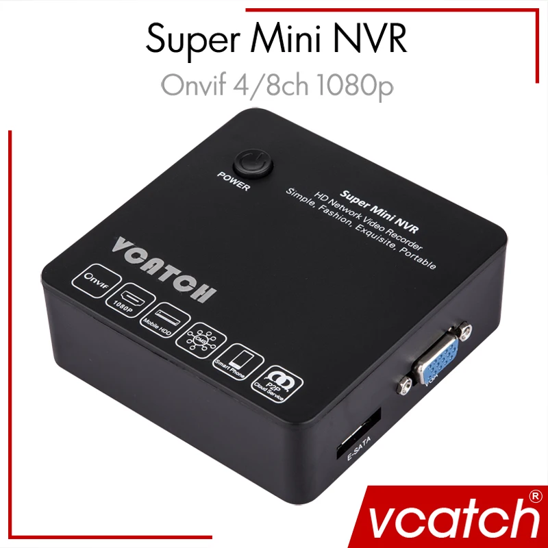 

Vcatch Mini NVR Onvif 8ch NVR 720P/1080P Network HD Video Recorder for IP Camera System