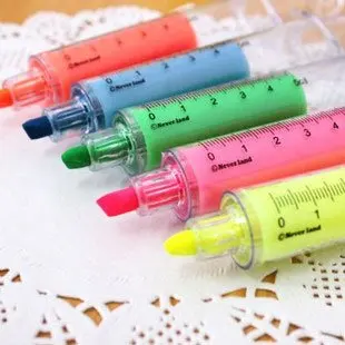 

Free ship!30pc!Lovely needle-syringe highlighter/marker pen/creative stationery/6color