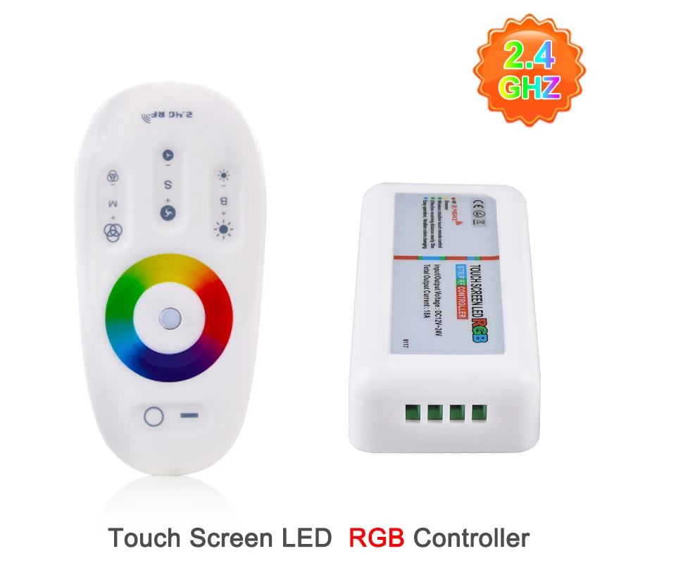 DC 12V-24V 2.4G RF Remote LED Controller RGB Controller Wireless Touch Screen RGBW Controller for Mi light RGB Tape RGBW Strip (5)