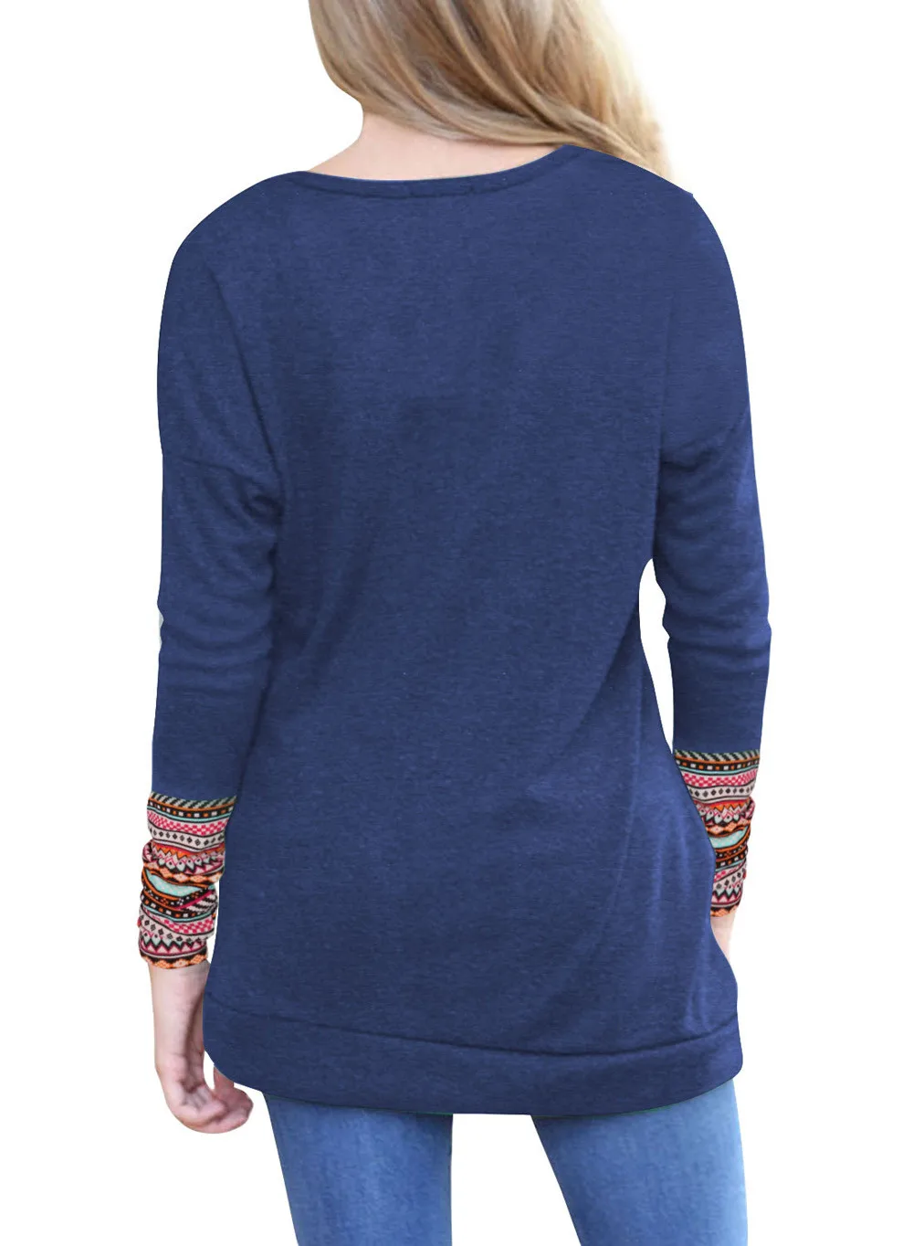 Бесплатные футболки Ostrich, женская футболка, модная повседневная футболка с круглым вырезом и длинным рукавом, лоскутные асимметричные топы, футболки C1435